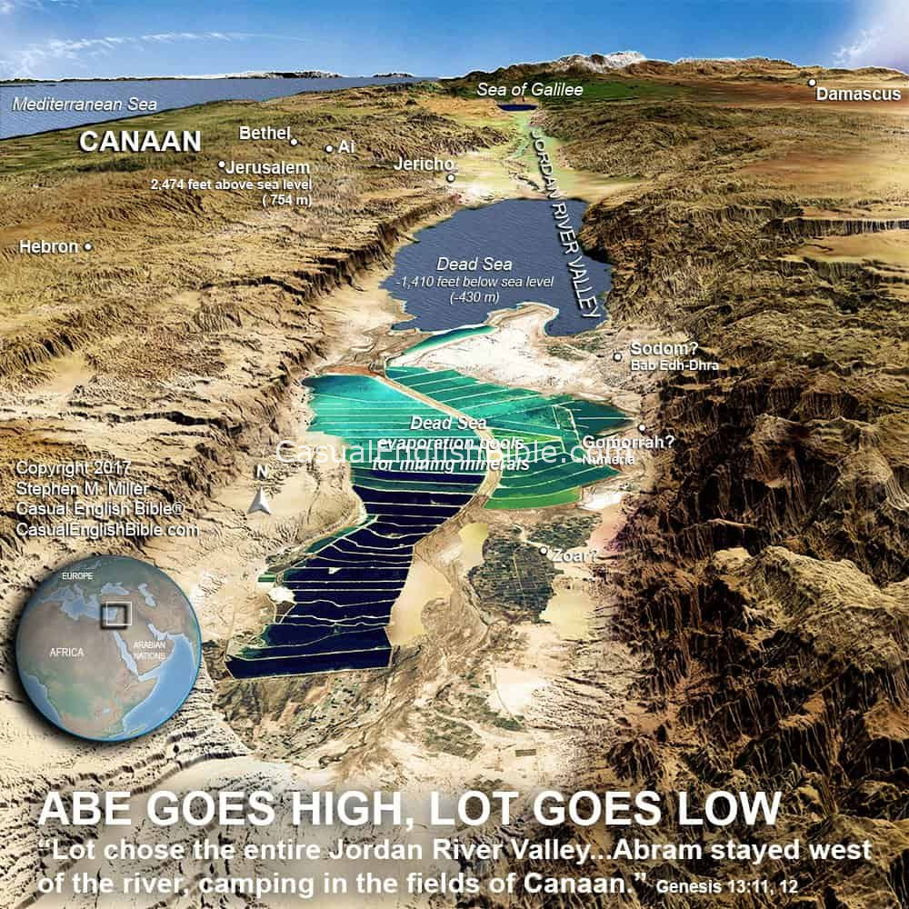 Map: Map of Lot moving to Sodom