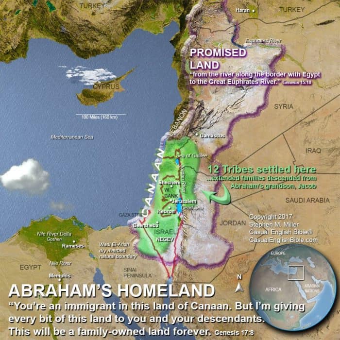 map of Abraham's Promised Land