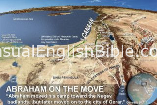 map of Abraham's travels copyright Stephen M. Miller