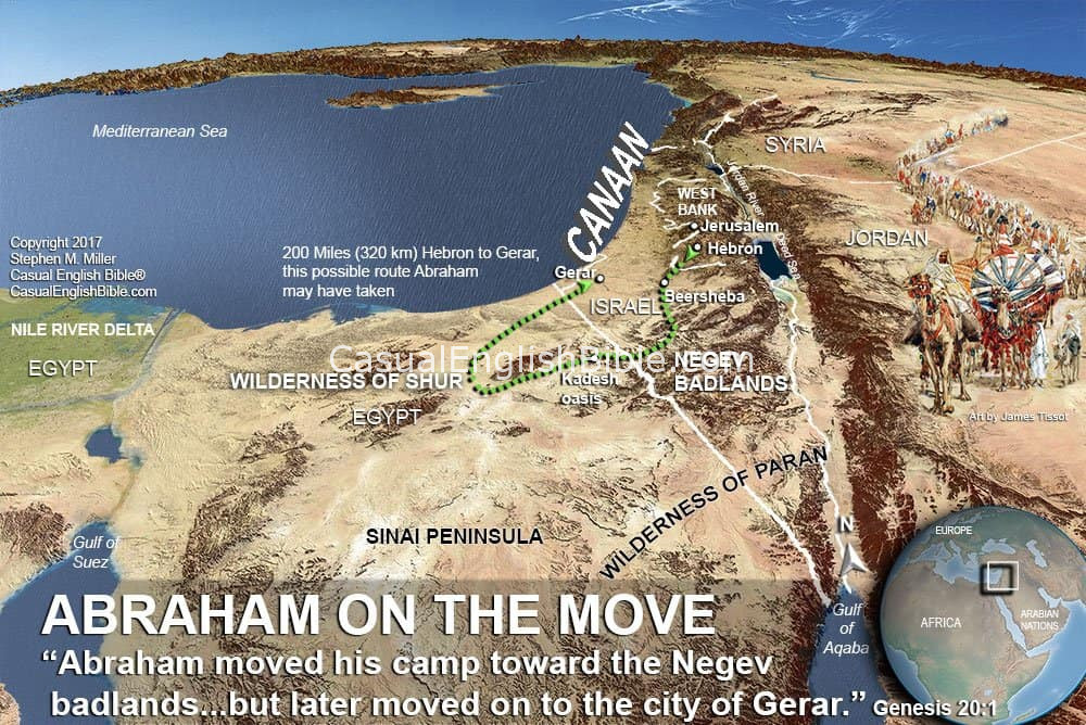 Map: Abraham on the road again