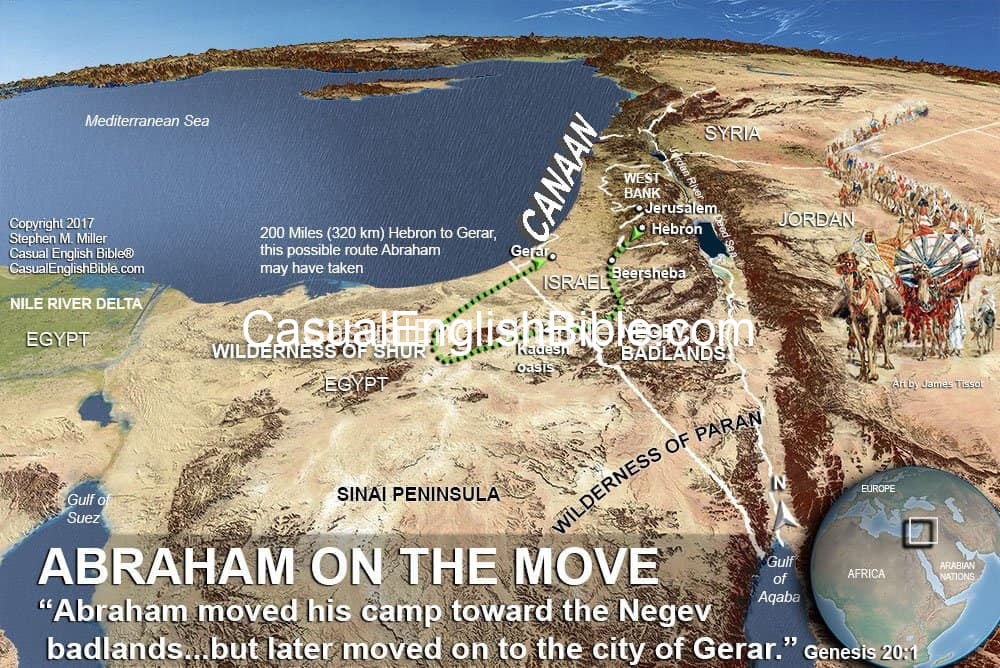 map of Abraham's travels copyright Stephen M. Miller map of Abraham's travels copyright Stephen M. Miller