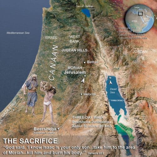 Map: Near-sacrifice of Isaac