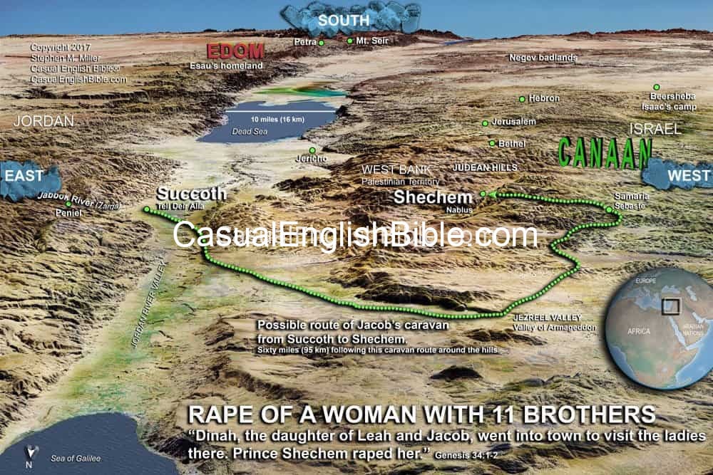 map of Shechem map of Shechem