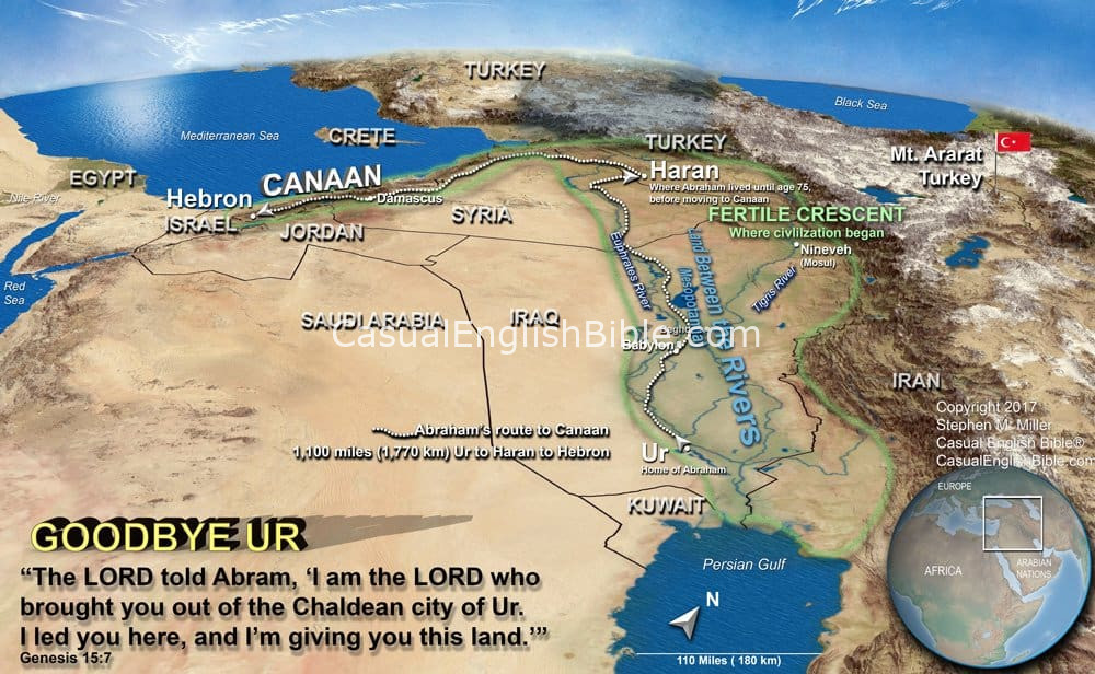 Map: Abraham’s trail