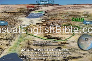 map of jacob's move to shechem