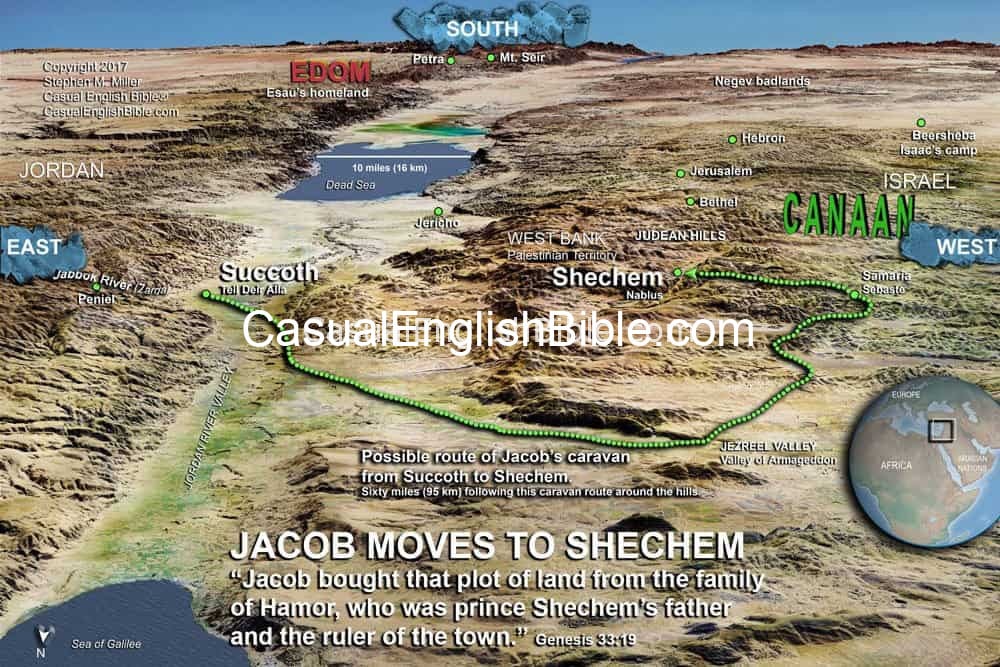 map of jacob's move to shechem map of jacob's move to shechem