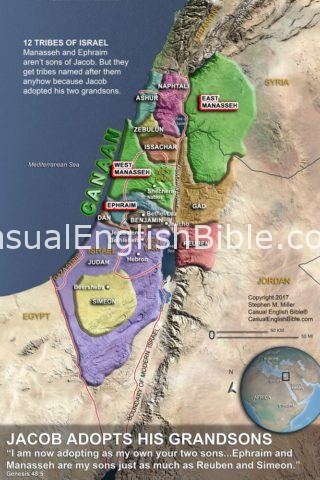 map of 12 tribes of israel