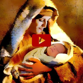 Art of Mary holding Baby Jesus