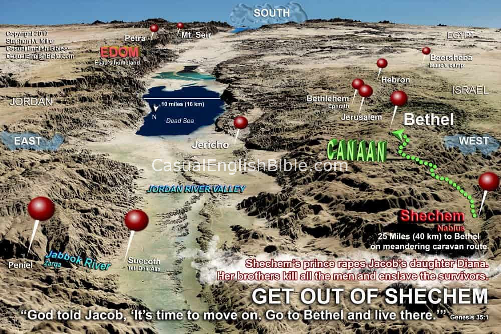 Map: Map of Shechem Bethel