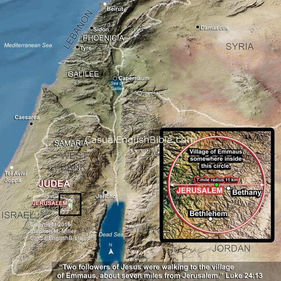 map looking for Emmaus