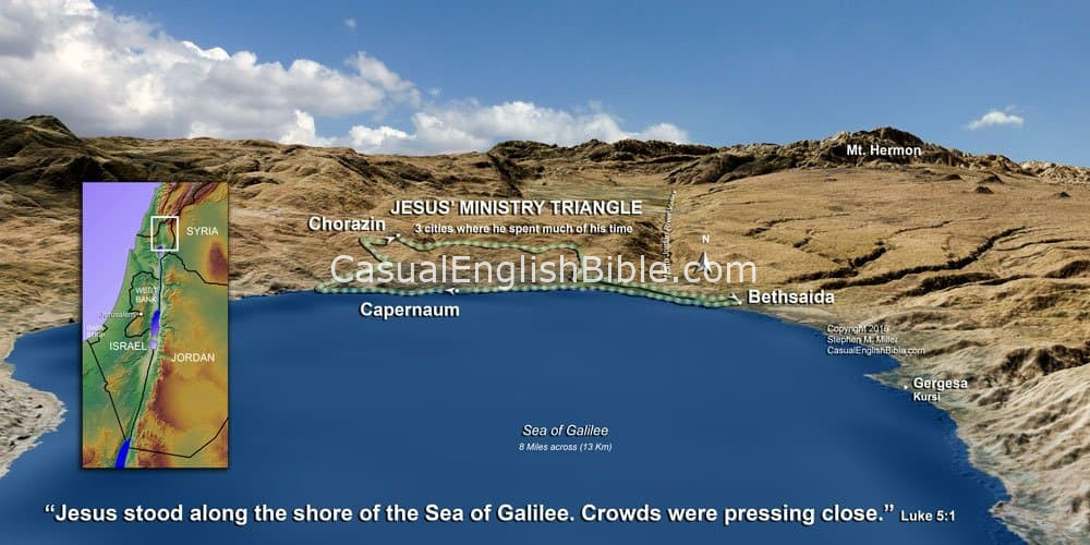 map of northern sea of galilee