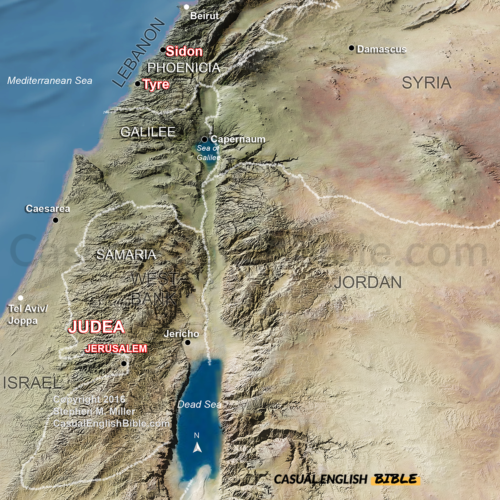 map of Judea, Galilee