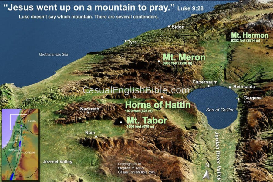 map of mt of transfiguration