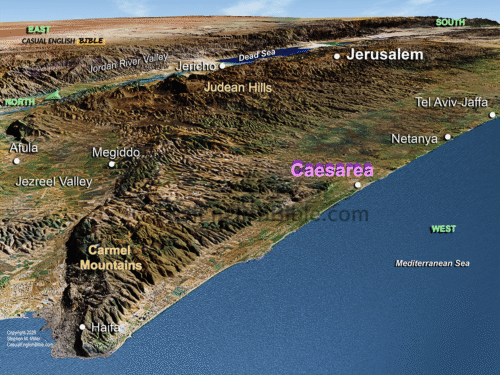 map of Caesarea