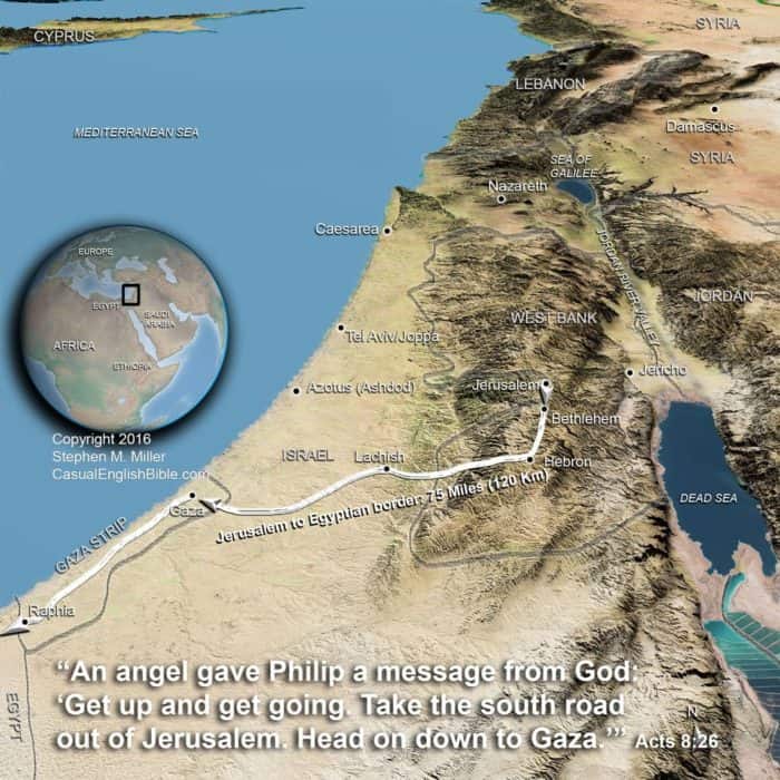 map of Peter and Ethiopian enuuch map of Peter and Ethiopian enuuch