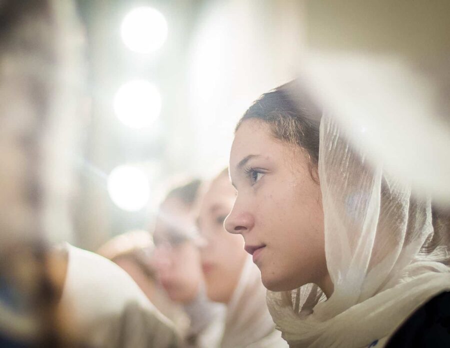 Women celebrating Pentecost