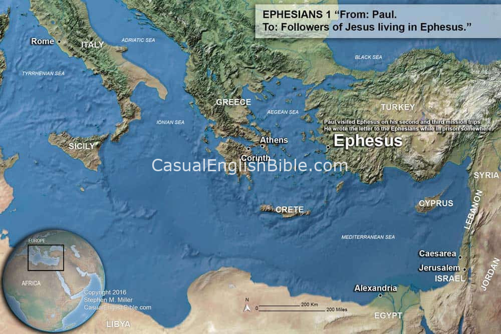 Map: Map Ephesus in Mediterranean World