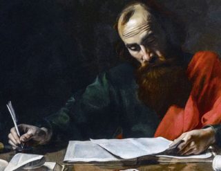 Apostle Paul writing