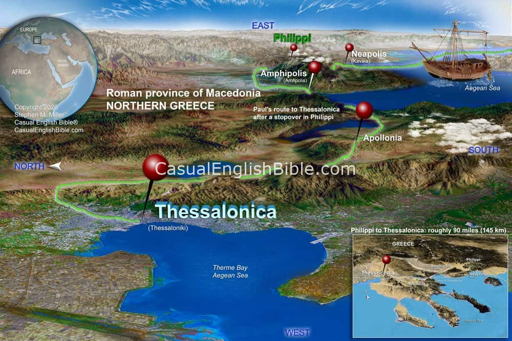 Map: Port city of Thessalonica
