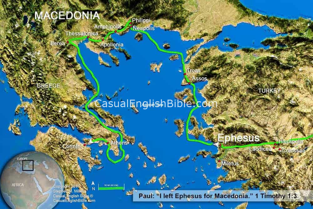 Ephesus to Macedonia