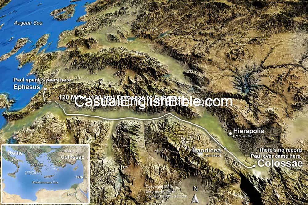 map of Rome and Colossae map of Rome and Colossae