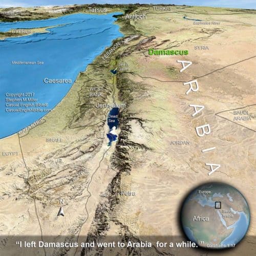 Map: Paul’s trip to Arabia