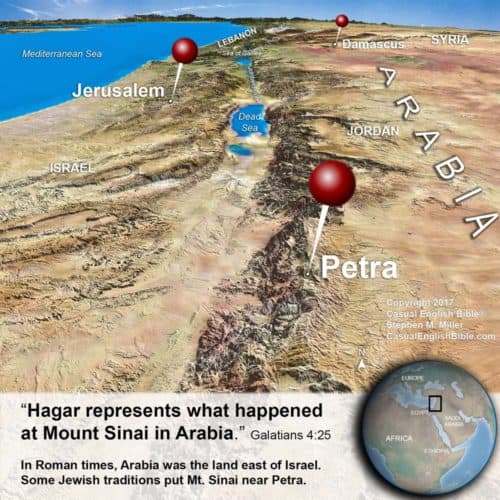 Map: Map of Paul’s possible visit to Petra