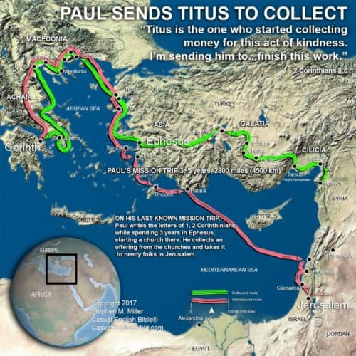 Map: Titus will help collect the money