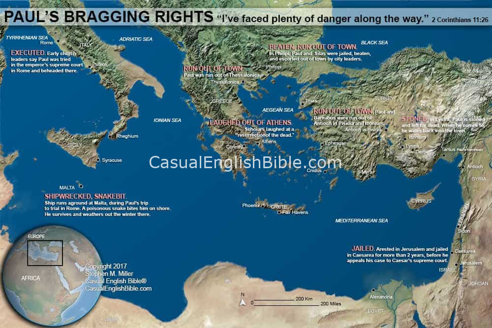 Map: Bible Map of Paul’s Persecution