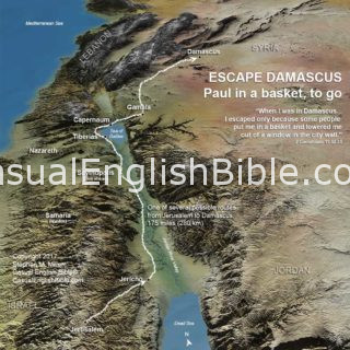 map of Paul's route to Damascus copyright Stephen M. Miller