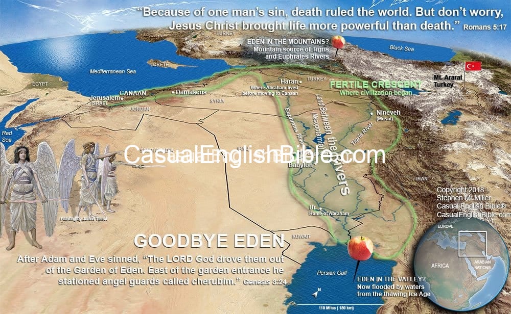 map of Garden of Eden map of Garden of Eden