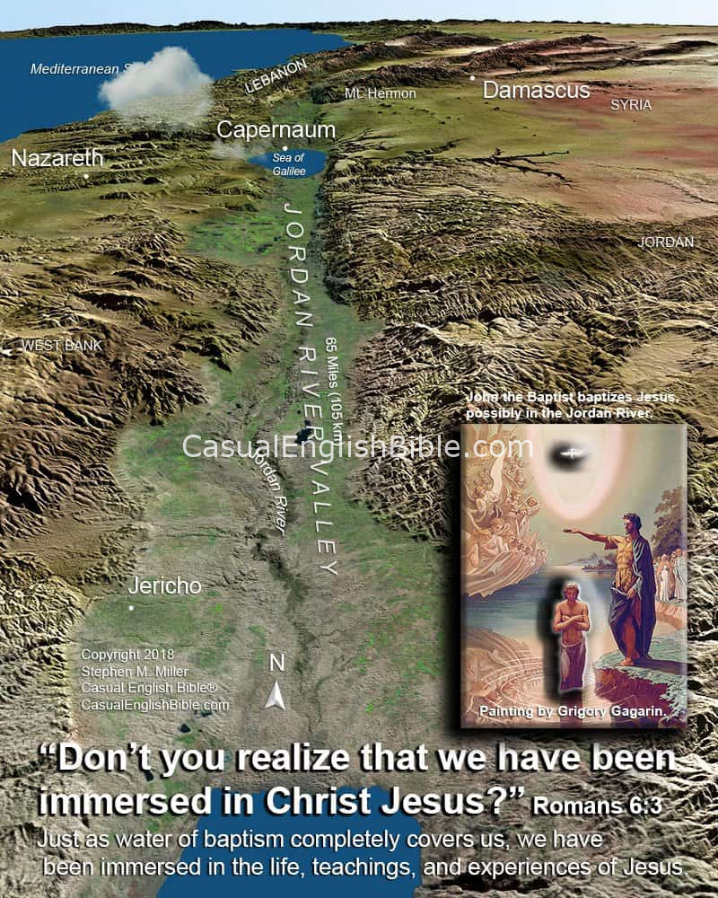 Map: Map Jordan River baptism