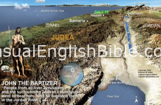 map of territory where John the Baptist preached