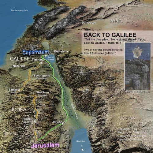 Map: Road back to Galilee
