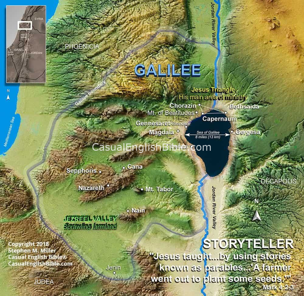 Map: Galilee, farming country