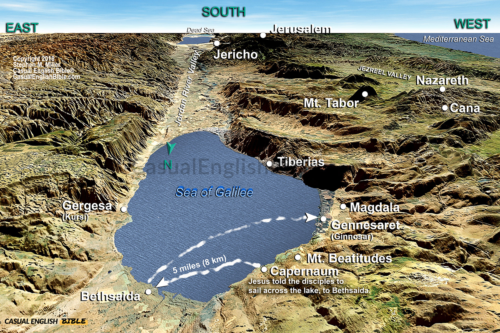 map of Sea of Galilee