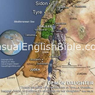 map of Jesus travels to Lebanon copyright Stephen M. Miller