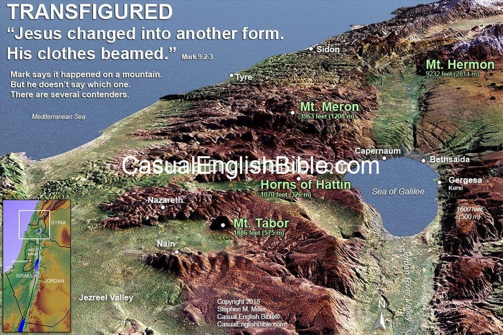 map of mountains in Galilee copyright Stephen M Miller map of mountains in Galilee copyright Stephen M Miller
