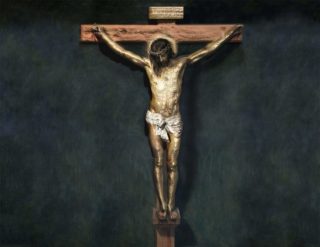 art of crucified Jesus by Stephen M Miller with Diego V