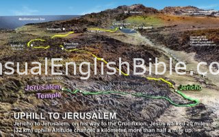 map of road from Jericho to Jerusalem copyright Stephen M Miller