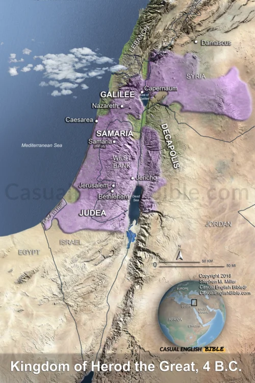 map of King Herod the Great's kingdom
