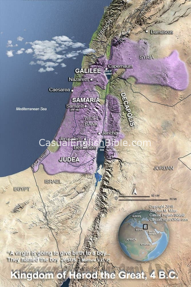 Map: Herod the Great’s kingdom