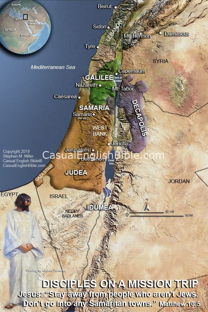 map of Israel in time of Jesus