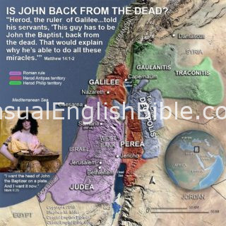 map of Israel in Jesus' day during beheading of John the Baptist