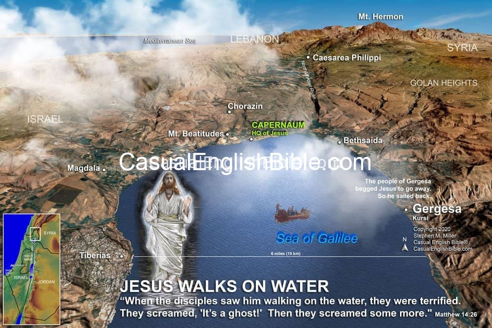 map of Sea of Galilee map of Sea of Galilee