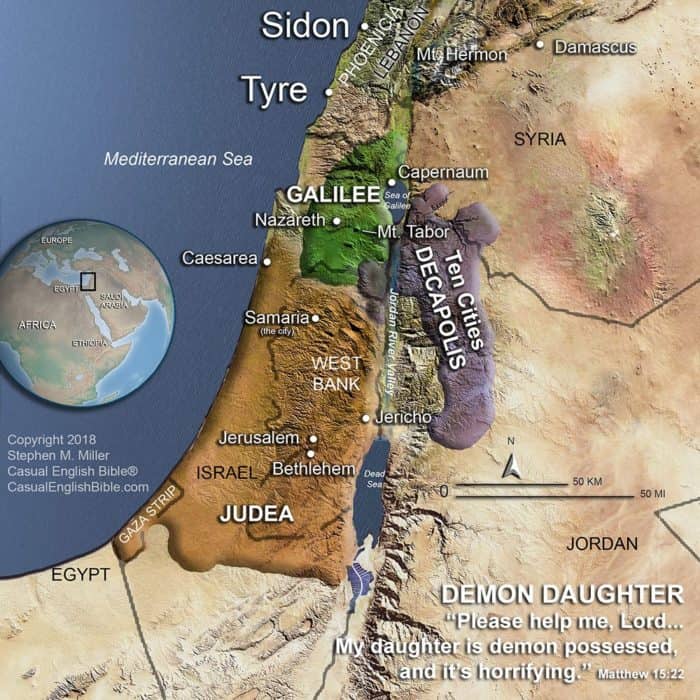 map of Holy Land in time of Jesus