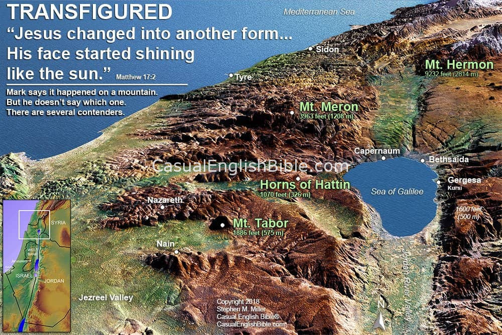 map of Transfiguration mountain possibilities