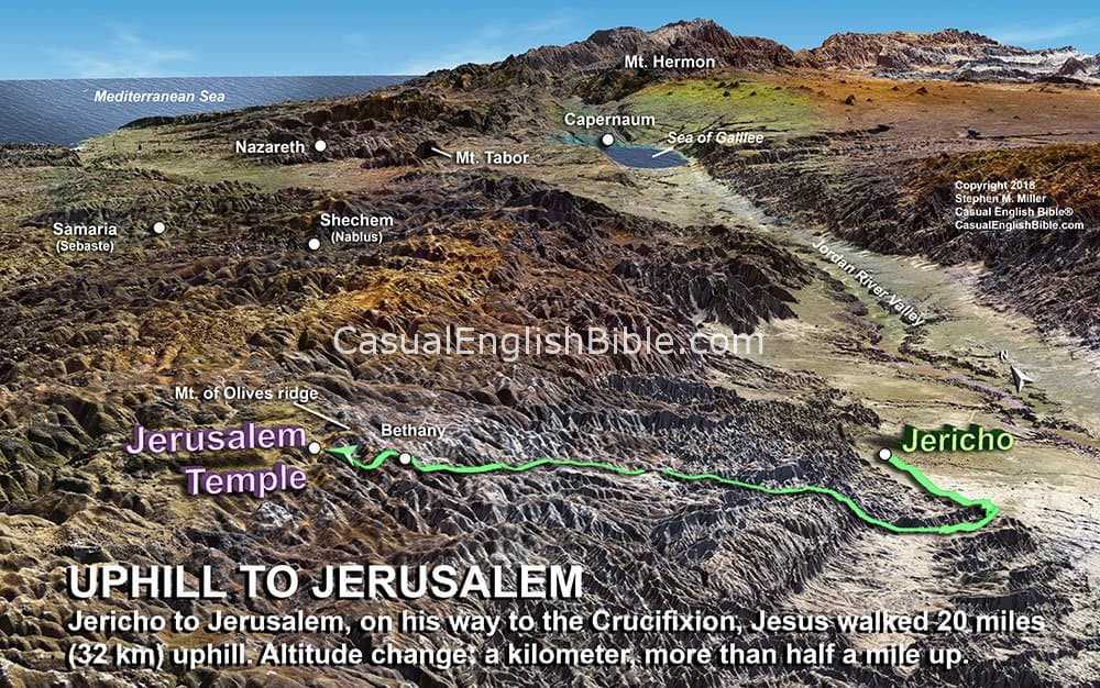 map of Jericho to Jerusalem