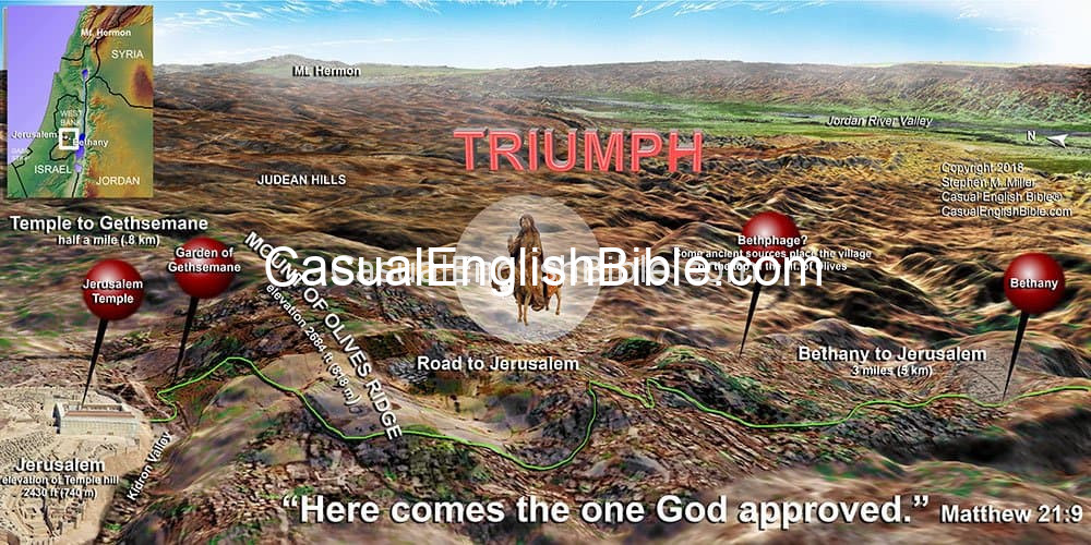 map of road from Bethany to Jerusalem map of road from Bethany to Jerusalem