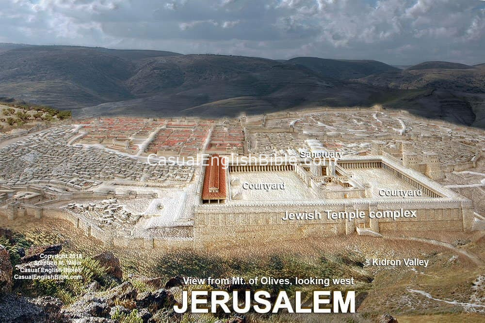 Map: Temple rebuilt by King Herod the Great